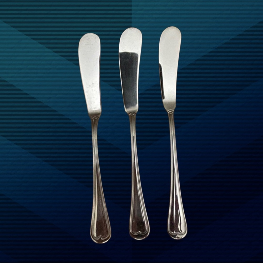 3 Villeroy & Boch Bourgogne Butter Knives Knife Spreaders Flatware New NWOT
